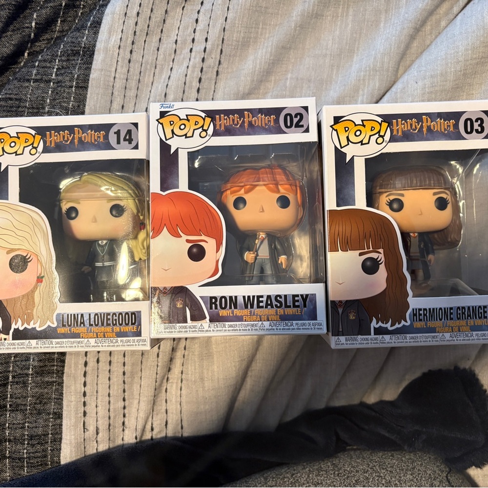 Funko Pop Harry Potter Trio - White, Orange, Brown Figures